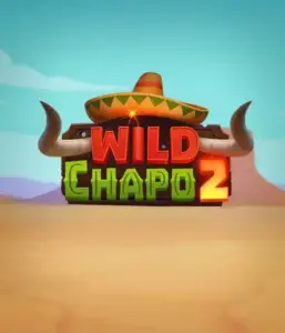 Embark on the vibrant Mexican desert with the Wild Chapo 2 game by Relax Gaming, showcasing a whimsical bull wearing a sombrero set against a serene desert backdrop. This image portrays the excitement and culture of the game, perfect for fans of animated adventure slots, providing a delightful gaming experience.