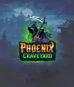 An immersive view of ELK Studios' Phoenix Graveyard slot, with its hauntingly beautiful graveyard and phoenix symbols. The visual highlights the slot's unique expanding reel feature, enhanced by its stunning symbols and gothic theme. The artwork conveys the game's mythological story of resurrection, attractive for those interested in the supernatural.