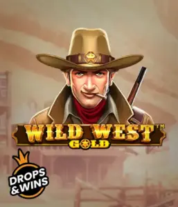  Meet the daring sheriff of "Wild West Gold," a popular slot game by Pragmatic Play. The graphic depicts a stern-faced sheriff with a sheriff’s badge, set against a sun-baked Old West town backdrop. The game's title is boldly featured in a stylized font, highlighting the Wild West adventure theme. 