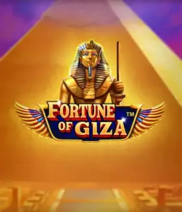 Explore the timeless world of Fortune of Giza slot by Pragmatic Play, featuring a stunning depiction of a Pharaoh before the iconic pyramid backdrop. This graphic portrays the splendor of Egyptian history, perfect for those interested in ancient civilizations, offering a fascinating gaming experience.